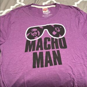WWE Homage Macho Man Purple Graphic T-Shirt